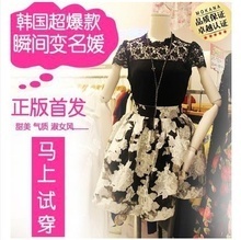 找同店商品-韩国东大门 服装服饰代理加盟 大码 女装 黑白条纹 打底裙-同店商品图片