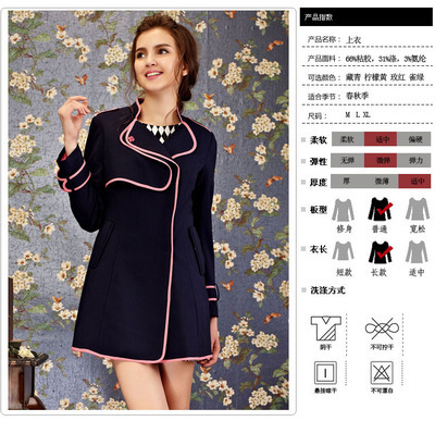 线象时装 XXSZ07Q357|线象时装风衣批发代理一键上传-杭州女装网
