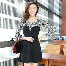 服装免费代理加盟 蕾丝条纹裙低价批发促销