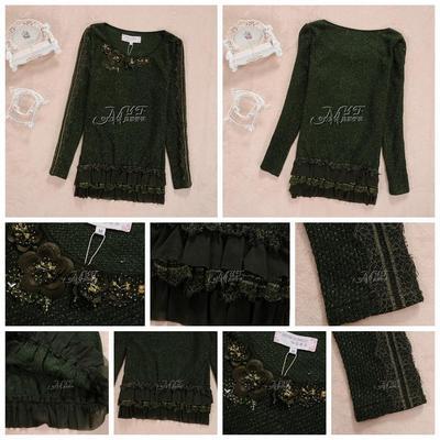 巧帛风格圆领长款修身韩版针织衫 一件代发，开启您的服装代理加盟新机遇